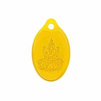 Muthoot PAPPACHAN Swarnavarsham 24K (999) Yellow Gold Oval Laxmi Pendant 2 Gram