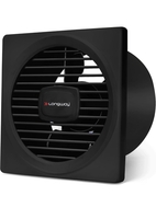 LONGWAY Gusto 6 Inch 150 mm Energy Efficient Exhaust Fan | High Speed Powerful Motor | Noiseless Operation & Easy to Clean | Suitable for Bathroom, Kitchen, Office | 2 Years Warranty (Black)
