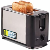 iBELL TOAST-SS70B Auto Pop-up Bread Toaster with Removable Crumb Tray, Stop Button, Carriage Level, 700 Watts (Grey)