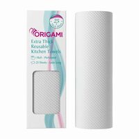 Origami Reusable Kitchen Towel Roll - 25 Sheets, Washable up to 2,500 Times 