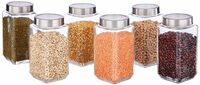 Amazon Brand - Solimo - Set of 6 Glass Jars - 850 ml - BPA-free, Airtight, Transparent