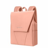 AirCase Canvas Laptop Backpack for Women | 13L, Water-Resistant, 15.6" Support (Pink) At Just Rs1699