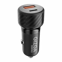 Gizga 48W Dual Port Car Charger with PD & USB-A – Fast, Safe & Compact (Black) At Just Rs359