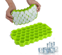 Stewit Ice Cube Tray Silicone for Freezer Honeycomb 37 Cavity Ice Cube Mould Flexible Tray for Freezer, Chocolate Cake Maker, Ice Trays for Chilled Drinks, Reusable (Pack of 1)