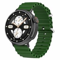 GIZMORE Cult 3.86 CM (1.52) Full HD | AOD with 700 NITS Brightness|Active Rotating Crown| 10 Days Working Time |360 * 360 Pixels High Resolution|BT Calling, Zinc Alloy Body (Green)