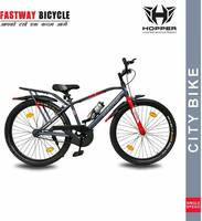 Fastway Bicycle HOPPER JETPRO IBC 26T , WITH 90% ASSEMBLED 26 T (inch) Road Cycle  (Single Speed, Grey, Rigid)