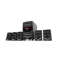 PHILIPS Audio SPA5128B 5.1 CH 40W Multimedia Speaker with Subwoofer, Bluetooth Connectivity, Real Surround, FM, USB, Audio in Speakers - Black (Elegant Matte Finish)