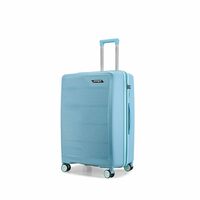 Provogue Spectrum Hard-Sided PP 65 Cm Trolley Bags for Travel Medium Size | Expandable Luggage Suitcase with 8 Wheels | Combination Lock | 5 Year Warranty (Frost Fade Blue)