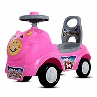 Kidsmate Bunny Ride On for Kids | Baby Car Features Music, Horn, Backrest, Safety Guard, & Storage | Toy Car for Kids Ensuring Smooth & Fun Play with Big Wheels | Push Car for 1-3 Years (Pink)