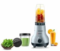 ACTIVA Easy Mix Nutri 2 Jar Mixer Grinder for Smoothies, Chutney & Shakes, Long Lasting Shock Proof Abs Body, Powerful 500 Watt Heavy Duty Motor With Nano Grinding Technology, 2 Years warranty-Black