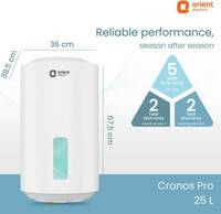 Orient Electric Cronos Pro 25 L Storage Water Geyser | 4 Star BEE Energy Rating  (White)