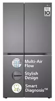 [LOWEST EVER] LG 655 L Frost-Free Smart Inverter Double Door Side-By-Side Refrigerator (GL-B257HDSY, Dazzle Steel, Express Freeze | Multi Air-Flow)