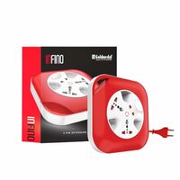 Goldmedal Infino 2 Pin Extension Board Master Switch with Indicator | Heavy-Duty 5-Meter Cable Extension Cord |Universal Sockets| Ultra-Smooth Rotation for Home & Office (White & Red)-Pack of 1