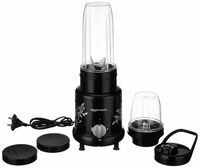 amazon basics 500 Watt Nutri Blender with 3 Speed Settings and 2 Unbreakable Polycarbonate Jars - 600 ml + 300 ml, ISI-Marked, Black
