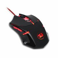 Redragon M601 RGB Blacklit 7200 DPI USB Gaming Mouse Wired Ergonomic 7 Button Programmable Mouse Centrophorus with Macro Recording & 8 Piece Weight Tuning Set For Windows PC (Black)