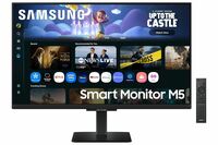 Samsung 27" M5 Smart Monitor with Smart TV Experience|FHD 1920 x 1080|Screen Mirroring|IPS Panel TV Plus|Speakers|Adaptive Sound|Wi-Fi|HDMI|Bluetooth|LS27FM500EWXXL|Black