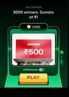 CRED NEW - Chance to win ZOMATO 500 RS COUPON AT RS 1 ONLY