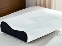 Sleepsia Memory Foam Contour Pillow for Neck Pain Relief, Ergonomic Orthopaedic (Grey/Black) - 1 Pack