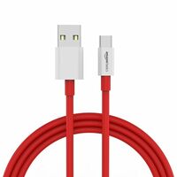 amazon basics 100W Dash Warp Charging Cable |USB-A to TypeC | Fast Charging | Data Sync Cable Cord | For OnePlus 11, 11T, OnePlus 10, 10T / 9 / 8T / 8 pro & Other Type C Devices | 1 Meter (Red)
