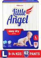 Little Angel Easy Dry Diaper Pants with 12 hrs absorption Large Size, 9-14 Kgs - L  (62 Pieces)