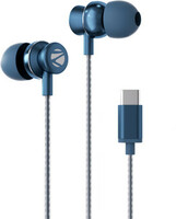 ZEBRONICS Zeb-Buds C10, with In-Line Mic, Type-C, 10mm Drivers, Deep Bass, Metallic Design Wired  (Dark Blue, In the Ear)