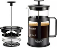 AGARO Delite French Press Coffee And Tea Maker, 4 Cups Coffee Maker  (Black)
