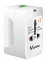 Veriro Universal Travel Adapter | International All in One Worldwide Travel Adapter and Phone Wall Charger | Multi Type Power Outlet |100-250 Voltage Travel Charger