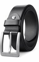 Men's Genuine Leather Belt for Men, Formal/Casual,Autolock,Black 