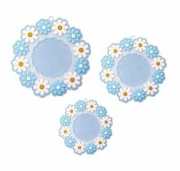 ApLiQ Flower Design Silicone Coasters for Dining Table and Countertop, for Hot Pots, Non-Slip, Heat Resistant Trivet Mats, Dining Table Pads for Pots, Bowls, Dishes & Drinks, Multi-Use (Set of 3)