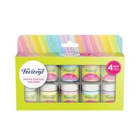Fevicryl Acrylic Colours Pastel Kit | 10 Colours x 15 ml | DIY Paint, Rich Pigment | Multicolour & Multi-surface |