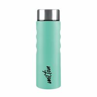 MILTON Stream 750 Stainless Steel Water Bottle 760 ml, Single Walled, ISI Certified I Leak Proof Lid, Rust Proof I For School, Office, Gym I Aqua Green