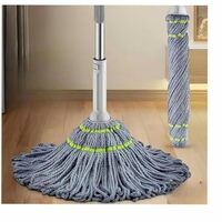 Microfiber Twist Mop for Floor Cleaning - Squeeze Stick, Durable, Easy to Use Cleaner, Effective Poocha for Hardwood, Tile, and Laminate. B-101