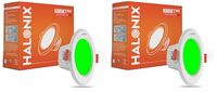 Halonix 5.5W Green Kornet Junction Box led downlighter | Cut Out- 3 inch, Dia- 4.13, Height- 1.96 inch | | Downlighter for Home, Shop and Office |Pack of 2, Green.