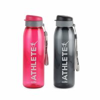 CELLO Athlete Flip Top Lid Water Bottles Set of 2, 800ml Each | Unbreakable & Hygienic | BPA-Free, Food Grade | Airtight, Leakproof | Plastic Water Bottle Set For Fridge, Home, Kitchen, Gift