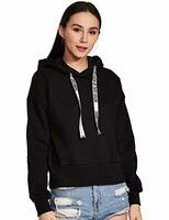 Amazon Brand - Symbol Women Cotton Blend Regular Fit Hooded Sweatshirt
