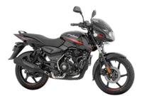 Bajaj Pulsar 125 Neon Disc Motorcycle/Motorbike - Ebony Black Solar Red Decals - Ex-Showroom