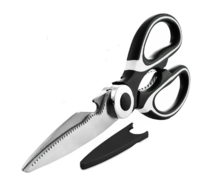 E-COSMOS Professional Kitchen Shears - Stainless Steel Heavy Duty Scissors for Cutting Meat, Fish,Pizza & More and Kitchen Accessories Items Tool (Multicolor)