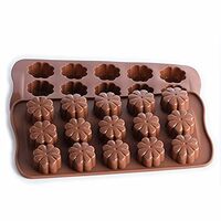 ARTO Flower Shaped Silicone Chocolate Mould, 15 Cavity, Brown