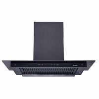 Elica 90cm 1600 m3/hr Filterless Autoclean Kitchen Chimney with FULL GRILL Black | Touch + Motion Sensor Control