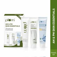 12 Rs 95% off Mumbai location Plum Am & Pm Essentials Kit Pore Cleansing Facewash Oil-Free Moisturiser Hybrid Sunscreen