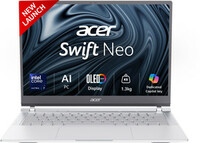 Acer Swift Neo with Backlit Keyboard, Intel Core Ultra 7 155U - (16 GB/1 TB SSD/Windows 11 Home) SFN14-54H Thin and Light Laptop  (14 Inch, Silver, 1.3 Kg, With MS Office)
