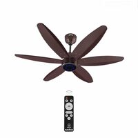 ACTIVA JETTA 1200MM BLDC Ceiling Fan | 28W | 6 Wooden-Finish Blades | 7 LED Lights | Remote | Noiseless 