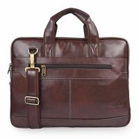 ADISA Laptop Messenger Office Bag Briefcase for Work for Men (Lb6050-Bro, Brown)