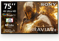 SONY BRAVIA 2 II 189.3 cm (75 inch) Ultra HD (4K) LED Smart Google TV 2025 Edition  (K-75S25BM2)