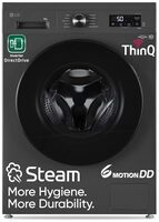 LG 8 Kg, 5 Star, Wi-Fi, Direct Drive Technology, Steam Wash, 6 Motion DD, Fully-Automatic Front Load Washing Machine (FHB1208Z4M, Allergy Care, In-Built Heater, Touch Panel, Middle Black)