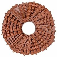 ARTO Silicone Chocolate Moulds, Food Grade, 9 Different Shapes, Brown
