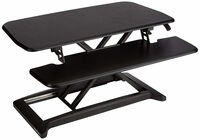 AmazonBasics Adjustable Standing Desk Attachment for Computer Monitor and Keyboard, Black