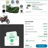 Jiomart waterproof bike cover at 99