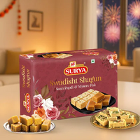 HF, Surya 400gm Swadisht Shagun Gift Box (Mysorepak 200gm + Soan Papdi 200gm)