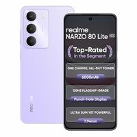 realme NARZO 80 Lite 5G (Crystal Purple, 6GB+128GB) | 6000mAh Long-Lasting Battery | MediaTek Dimensity 6300 5G